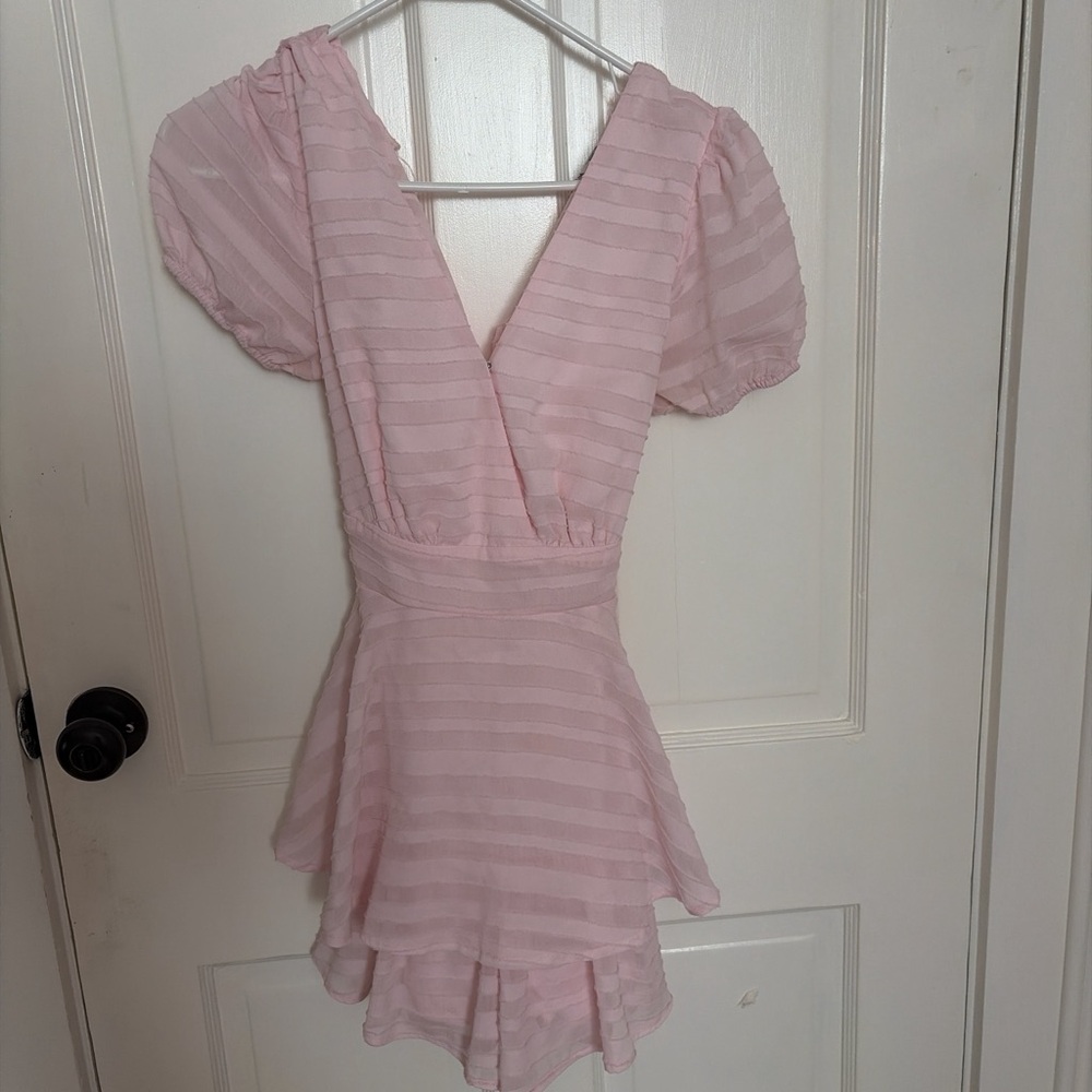 Francesca's Collections Pink Striped Dress